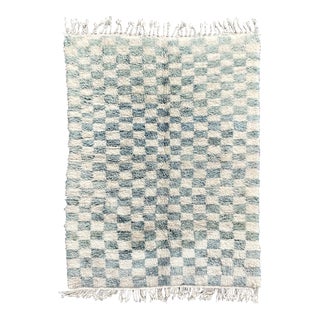 Checkreed Moroccan Design Wool Rug For Sale