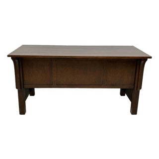 Preorder Mission Quarter Sawn Oak 5 Drawer Desk - Walnut For Sale