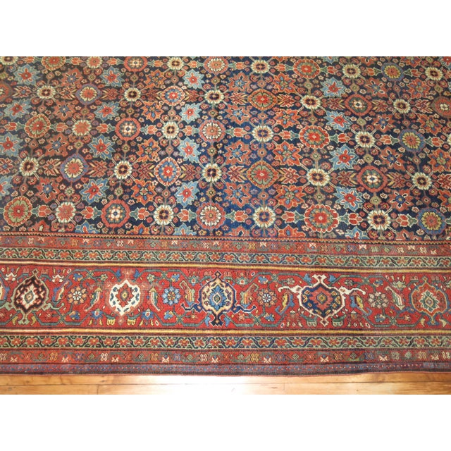 Early 20th Century Antique Persian Mahal Rug - 9'4" x 13'10" For Sale - Image 5 of 6