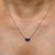 Natural Twin Sapphire and Diamond Heart Necklace in 14k White Gold For Sale - Image 10 of 15
