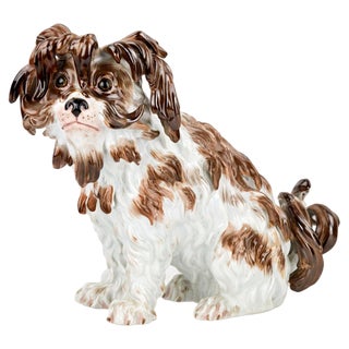 Meissen Porcelain Lapdog Figuirine For Sale