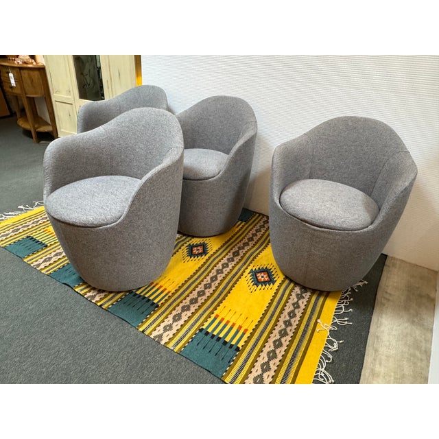 Hlynur Atlason for Design Within Reach Lína Swivel Dining Chairs, Set of Four For Sale In San Francisco - Image 6 of 15