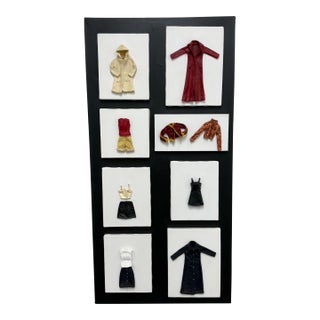 Mixed Media Fashion Wardrobe Wall Art Panel For Sale