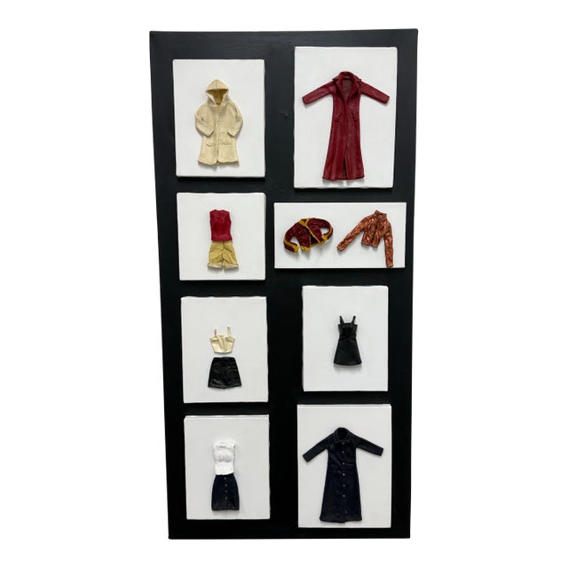 Mixed Media Fashion Wardrobe Wall Art Panel For Sale