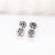 Metal Blue Diamond Earrings with Natural Diamonds in Solid 14K White Gold Round 3.5mm, a Pair For Sale - Image 7 of 7