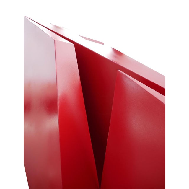 Reeves Art and Design Large Contemporary Geometric Red Outdoor Sculpture, 2022 For Sale - Image 10 of 10