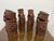 Wood Chinese Antique Bamboo Hand Carved Basket Crab Decorative Brush Pots, Set of 4 For Sale - Image 7 of 12