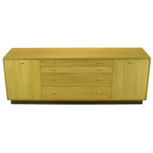 Harvey Probber Bleached Ribbon Mahogany Long Cabinet