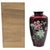 Japanese Signed Ando Jubei Japanese Cloisonné Pigeon Blood Red Peony Vase 10" For Sale - Image 3 of 10