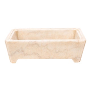 Chinese White Marble Footed Basin For Sale