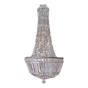 C1860 French Empire 4 Foot Cut Crystal Cascading Waterfall Palace Chandelier by Baccarat 12 Lights