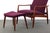 Gorgeous set in its orginal plumb knit fabric chairs with adjustable seats, designed by Soren J. Ladefoged, ca. late...