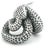 1970s Sculptural Sterling Silver Serpent Ring, Size 7.25 For Sale - Image 9 of 11