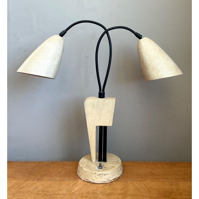 Vintage Mid-Century Modern Double Arm Lamp For Sale - Image 9 of 16