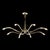 This luminous Mid-Century Polished Brass 8-Arm Sculptural Chandelier by Oscar Torlasco originated in Italy, circa 1955....