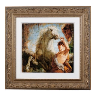 2006 Tomasz Rut "Cerulean Rhapsody" Artist Hand Signed & Numbered Limited Edition Giclée 423/450 Matted Neoclassical Gilded Frame For Sale
