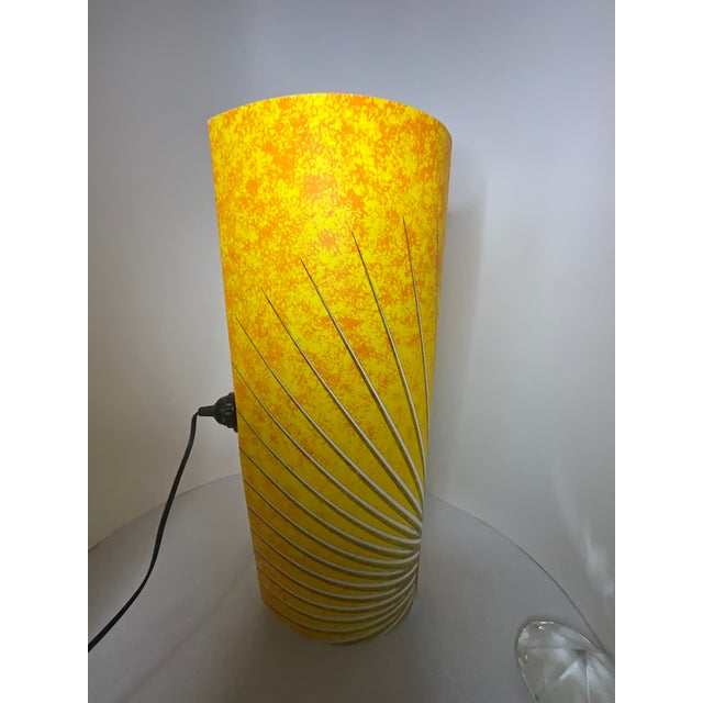 Yellow Pair of Vintage Fornasetti “Sun” Table Lamps for Antonangeli Italy 1990s For Sale - Image 8 of 15