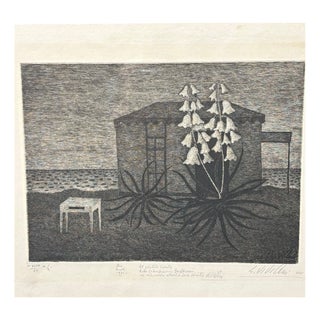 Giuseppe Viviani, Cabin on the Sea, Engraving, 1956 For Sale