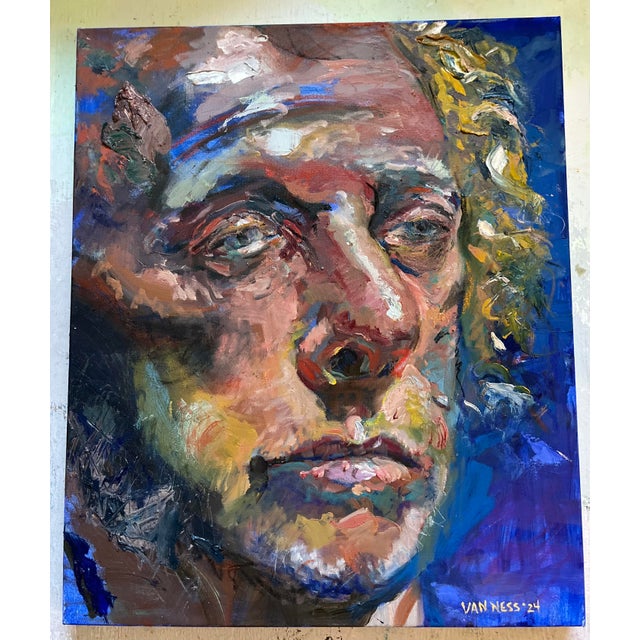Portrait of a Man, Original Oil Painting, by Van Ness For Sale In Saint Louis - Image 6 of 9