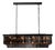 Aloadecor Modern Linear Luxury Rectangular Fring Smoke Crystal Chandelier For Sale