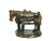 Mid 20th Century Solid Bronze Horse Standing by Fence Figurine Model For Sale - Image 10 of 10