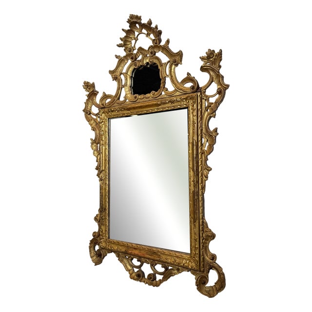 Antique French Giltwood Mirror For Sale