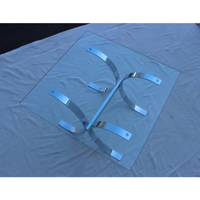 Metal 1970s Modern Steel and Chrome Side Tables For Sale - Image 7 of 11