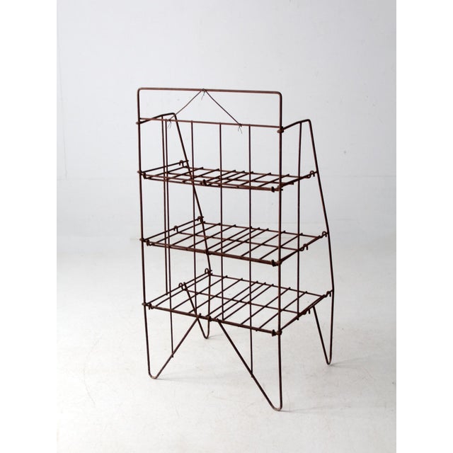 Mid 20th Century Mid 20th Century Collapsible Wire Shelf Rack For Sale - Image 5 of 13