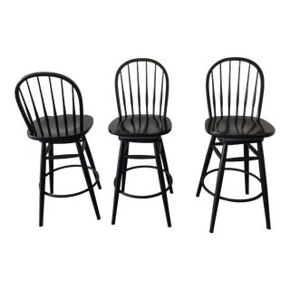 Ethan Allen Swivel Bar Stools - Set of 3 For Sale