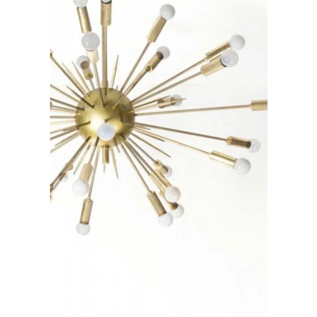 Mid-Century Modern 24-Light Sputnik Chandelier in Brass from Stilnovo, 1950s For Sale - Image 3 of 4