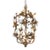 Antique Italian Tole Gold Painted Chandelier For Sale