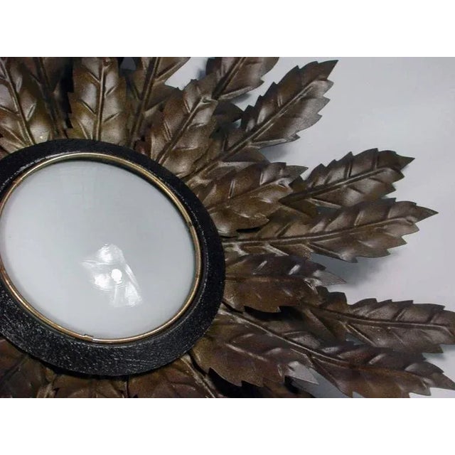 Mid-Century Spanish Sunburst Sconce, 1950s For Sale - Image 5 of 11