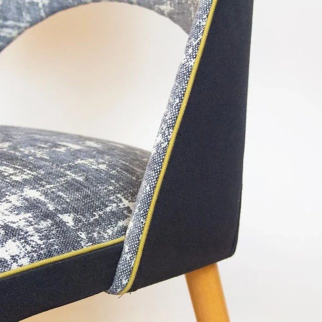 Black Vintage Cocktail Chair, Spain, 1960s For Sale - Image 8 of 9