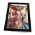 1980s Art Deco Revival Framed Needlepoint Velvet Mat For Sale