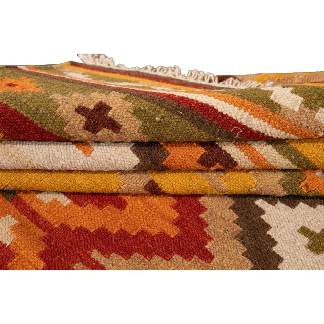 2010s 21st Century Modern Kilim Rug 4 '9'' X 6' 7''. For Sale - Image 5 of 12