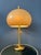 Large Vintage Space Age Brass and Acrylic Glass Mushroom Table Lamp For Sale - Image 13 of 13