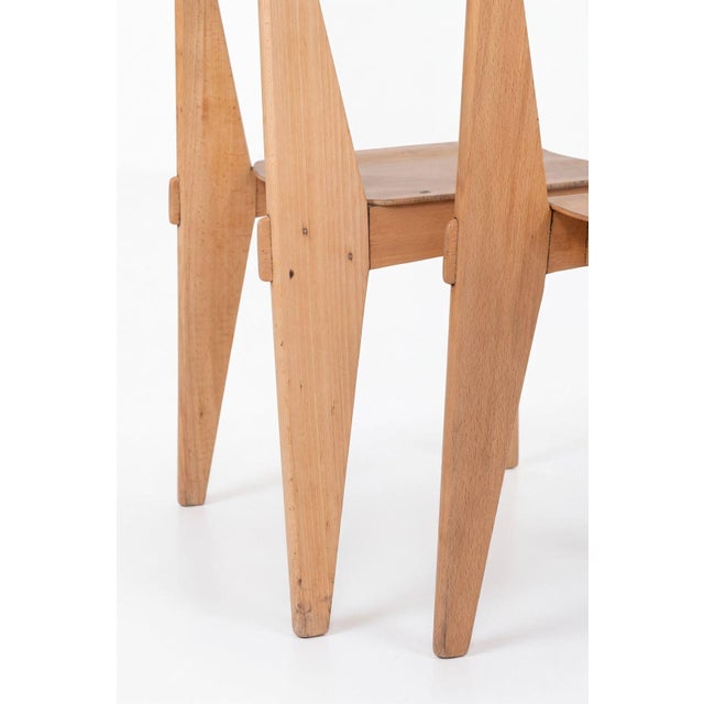 Jean Prouvé, Rare Pair of Chaise Standard Tout Bois, France, Circa 1950 For Sale - Image 12 of 16