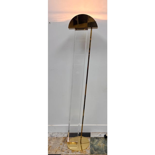 Glamorous Mid-Century Modern / Hollywood Regency freestanding uplighter floor lamp by Frederick Raymond, with original...