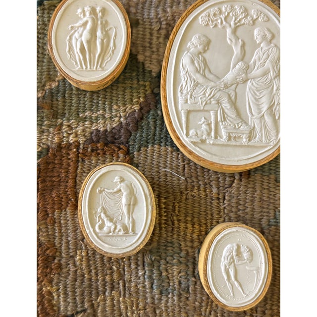 Antique Italian Grand Tour Plaster Intaglios - Set of 7 (Group #7) For Sale - Image 9 of 12