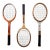 Set of 3 Vintage Wood Tennis Rackets For Sale