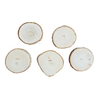 2000s Roost Live Wood Edge Coasters- Set of 5 For Sale