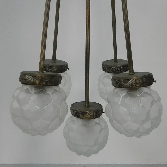 Silver Hanging Lamp, 1930s For Sale - Image 8 of 18