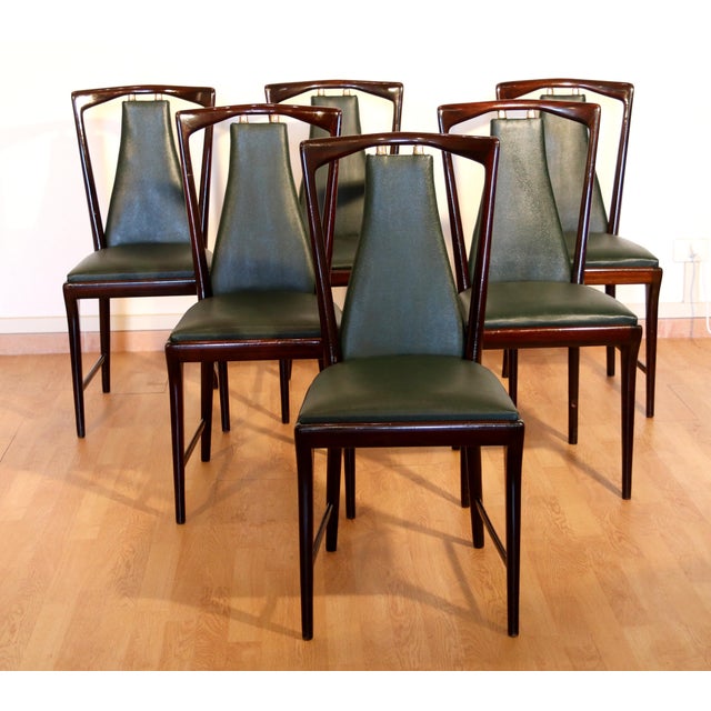 Osvaldo Borsani Mid-Century Modern Chairs by Osvaldo Borsani, Italy, 1950s, Set of 6 For Sale - Image 4 of 15