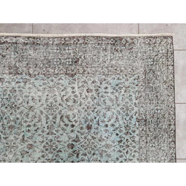 Lights 1960s Light Blue Vintage Anatolian Carpet For Sale - Image 7 of 10
