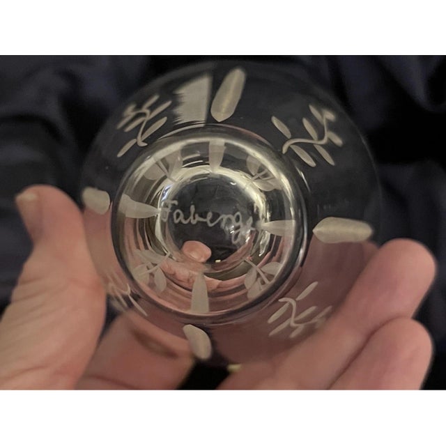 Vintage Faberge Printemps Crystal Night Bedside Carafe Set For Sale In Dallas - Image 6 of 9