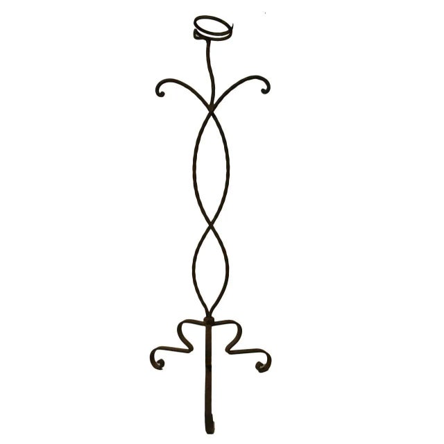 Metal Salterini Style Wrought Iron Plant Stand For Sale - Image 7 of 7