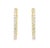 Modern Late 20th Century 14K Yellow Gold Inside Out Diamond Hoop Earrings, Pair For Sale - Image 3 of 4