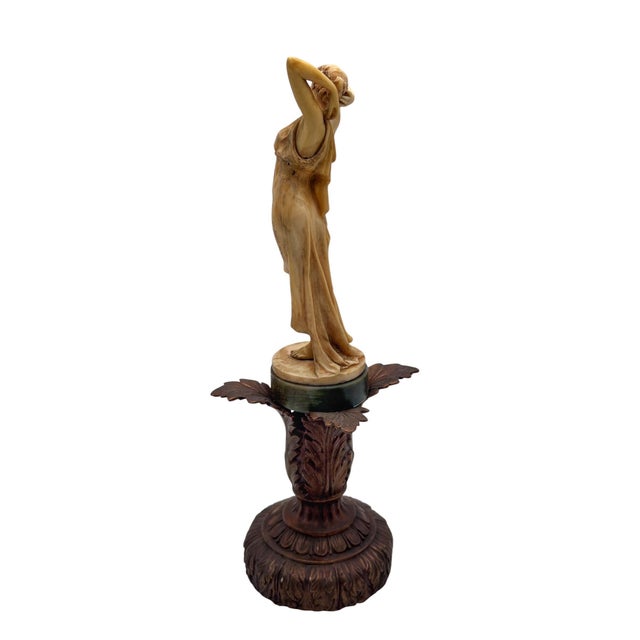 Art Deco Figural Ivorine Sculpture After Ferdinand Preiss, Circa 1925 For Sale In West Palm - Image 6 of 10
