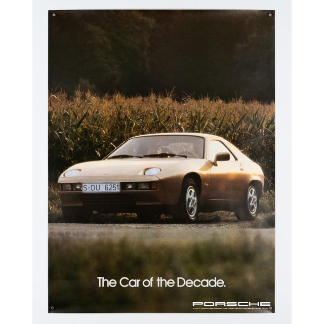 Modern Porsche the Car of the Decade 1979 Original Advertising Poster For Sale - Image 3 of 9