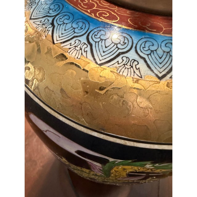 Famille Noir Chinoiserie Table Lamp For Sale - Image 4 of 6